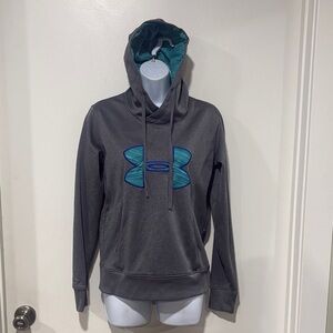 Women’s Under Armour Storm Semi-Fitted Coldgear Gray Hoodie Sweatshirt Sz Small